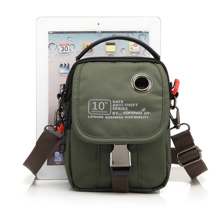 KOROVO RFID Signal Shielding Shoulder Bag Anti-degaussing Anti-theft Wallet Case Anti-theft Waist Bag (B9802) - Army Green-4
