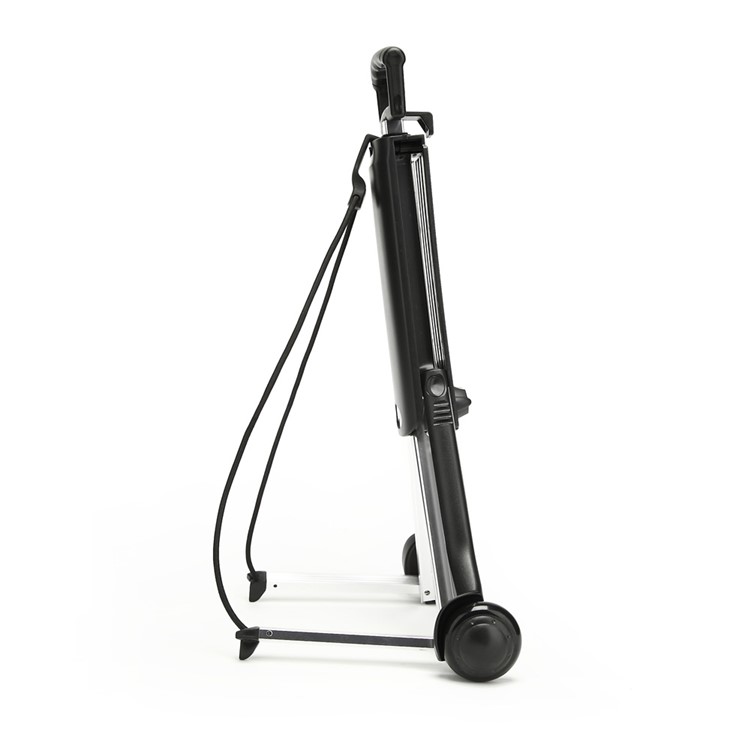 KOROVO Folding Shopping Luggage Cart Trolley Retractable Aluminum Alloy Bike Trailer (JX830A) - Black-10