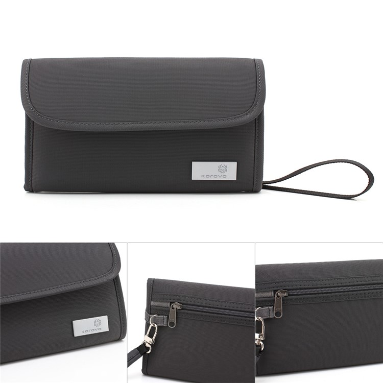 KOROVO RFID Signal Shielding Pouch Anti-degaussing Wallet Case (B1802) - Dark Grey-1