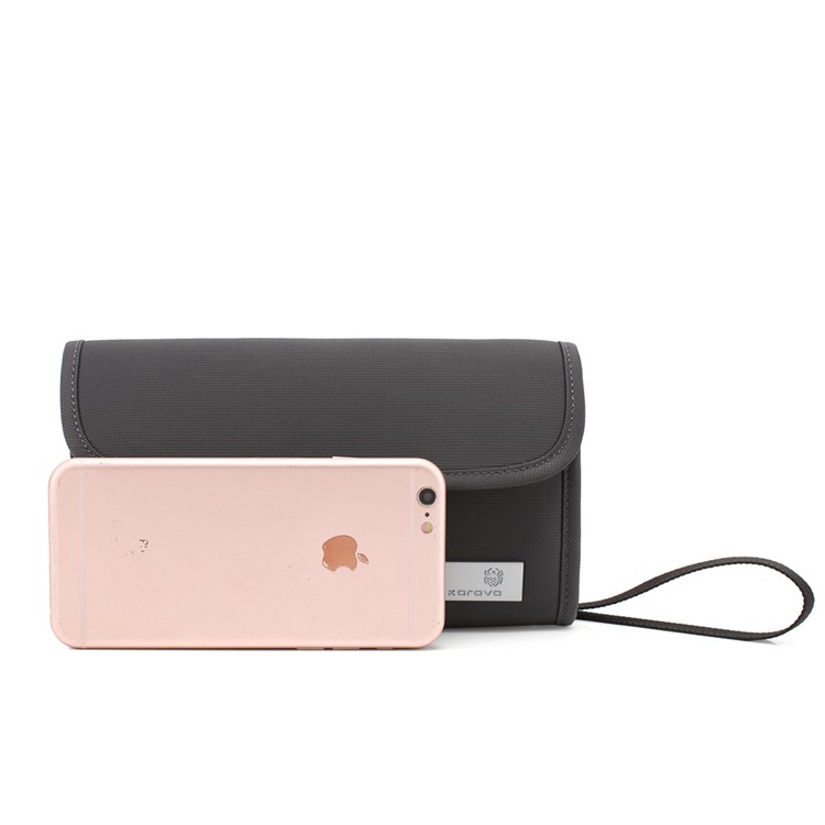 KOROVO RFID Signal Shielding Pouch Anti-degaussing Wallet Case (B1802) - Dark Grey-2