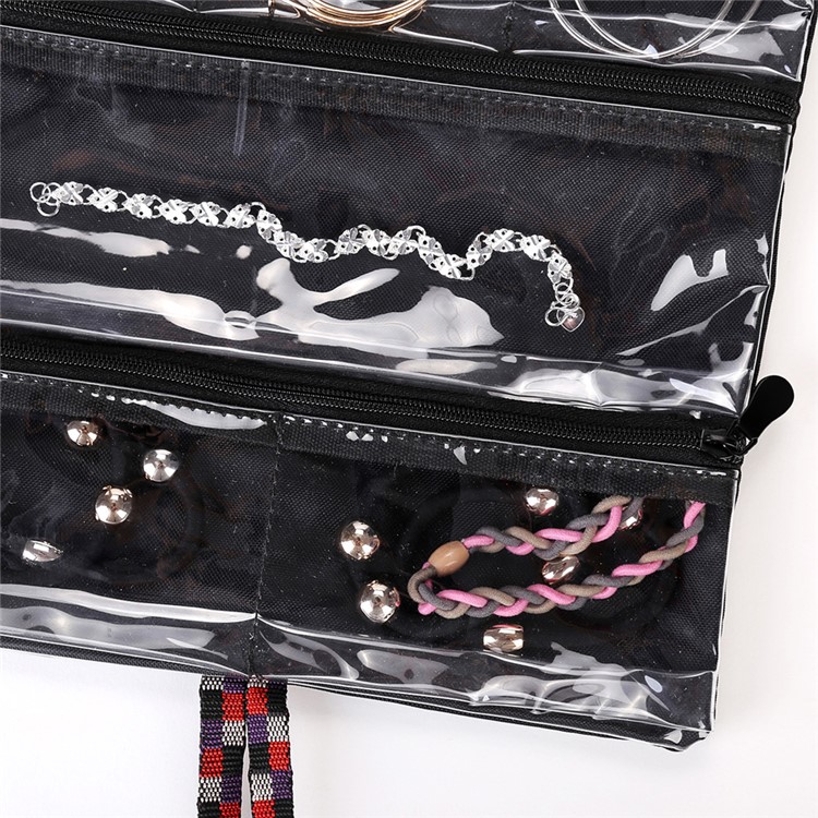 Multifunctional Foldable Jewelry Storage Bag Organizer - Black-5