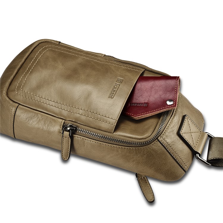 ICARER Vegetable Tanned Leather Key Case - Wine Red-5