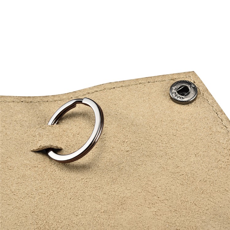 ICARER Vegetable Tanned Leather Key Case - Wine Red-9