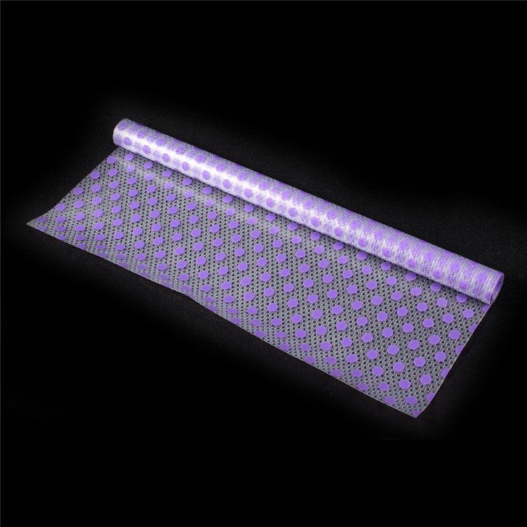 3Rolls/Lot Purple Dots Anti-slip Anti-bacteria DIY EVA Pad Mat for Kitchen Drawer Cupboard, Size: 100 x 45cm-2