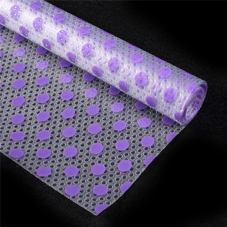 3Rolls/Lot Purple Dots Anti-slip Anti-bacteria DIY EVA Pad Mat for Kitchen Drawer Cupboard, Size: 100 x 45cm-5
