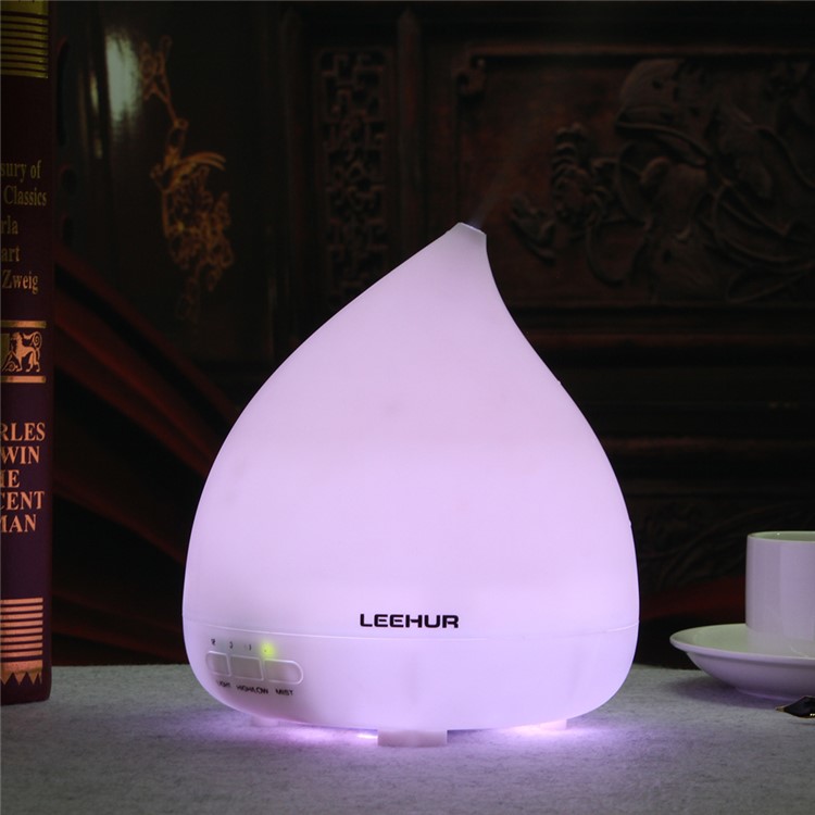 LEEHUR Water Drop Essential Oil Diffuser Ultrasonic Aroma Humidifier with 14-color LED Lights - US Plug-15