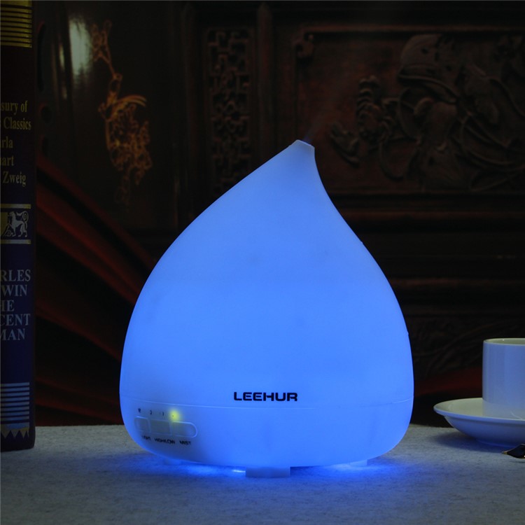 LEEHUR Water Drop Essential Oil Diffuser Ultrasonic Aroma Humidifier with 14-color LED Lights - US Plug-16