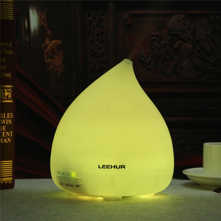 LEEHUR Water Drop Essential Oil Diffuser Ultrasonic Aroma Humidifier with 14-color LED Lights - US Plug-19