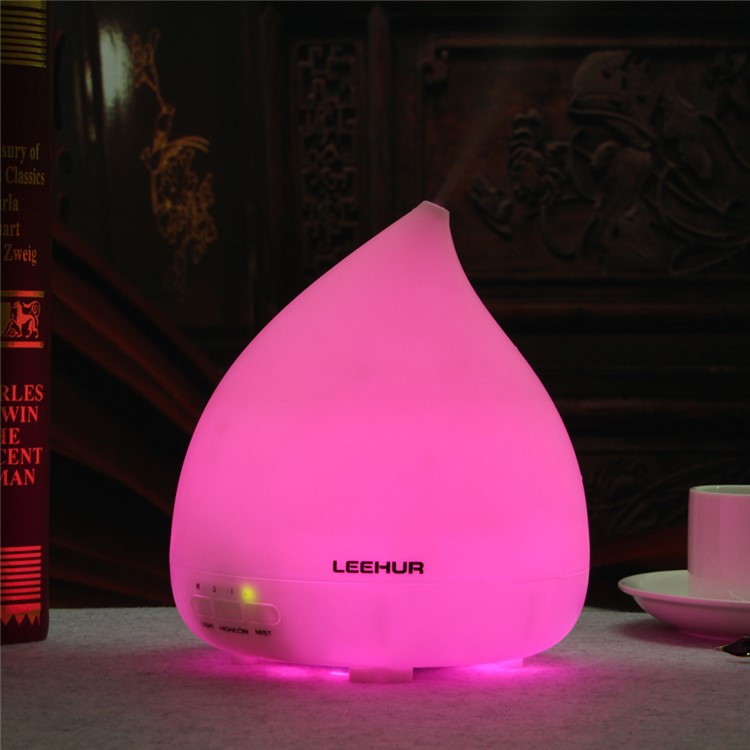 LEEHUR Water Drop Essential Oil Diffuser Ultrasonic Aroma Humidifier with 14-color LED Lights - US Plug-20