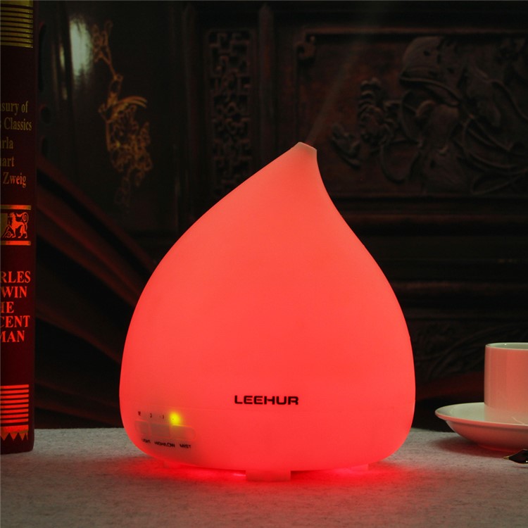 LEEHUR Water Drop Essential Oil Diffuser Ultrasonic Aroma Humidifier with 14-color LED Lights - US Plug-21