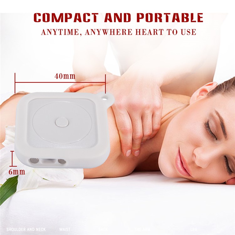 Smart Phone APP Bluetooth Control Electronic Pulse Massager Smart Mini Massager - White-3