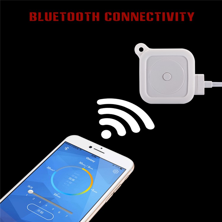 Smart Phone APP Bluetooth Control Electronic Pulse Massager Smart Mini Massager - White-4