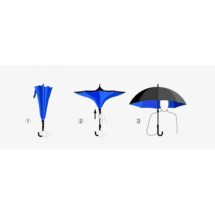 JOYROOM CY144 Reverse Folding Inverted Umbrella Rain Protection - Pink-13