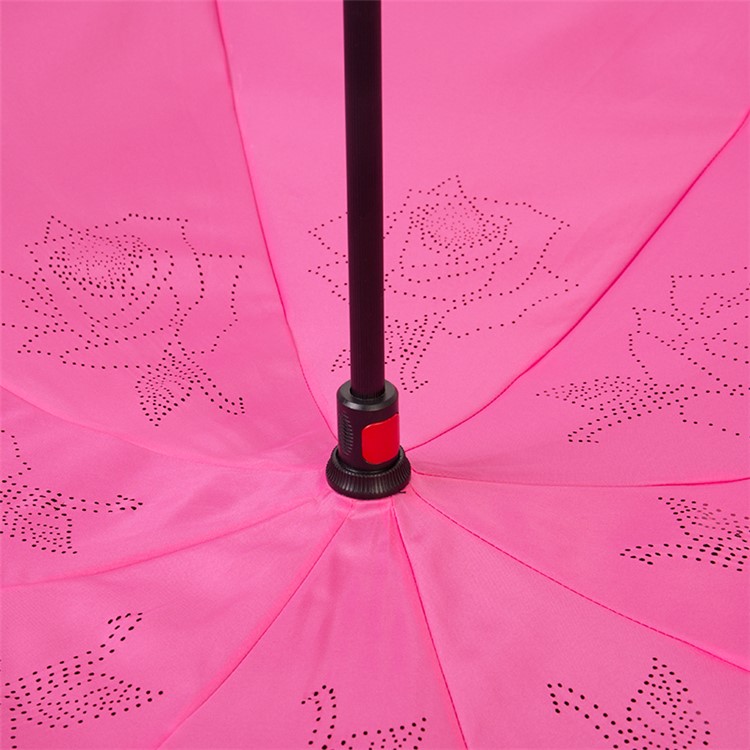 JOYROOM CY144 Reverse Folding Inverted Umbrella Rain Protection - Pink-5
