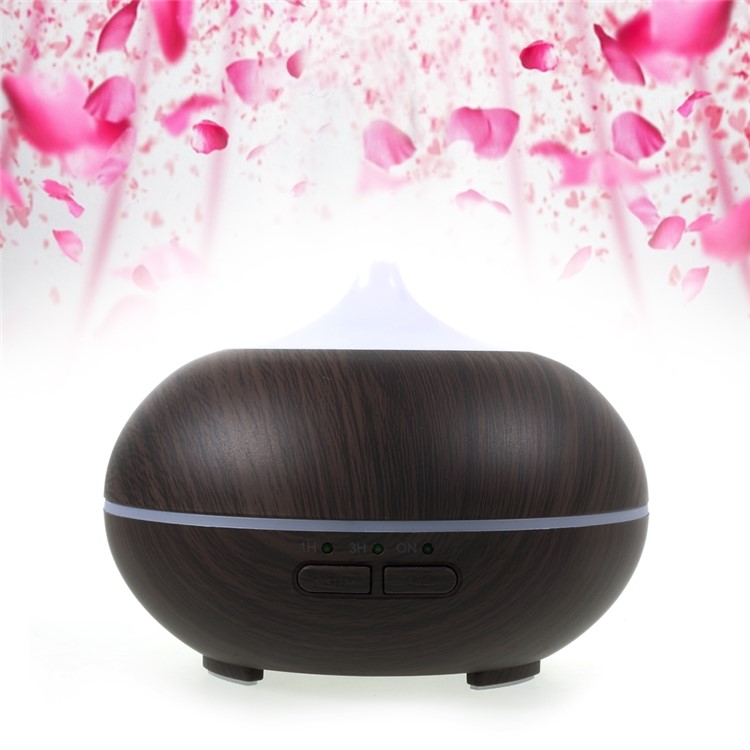 150ml Wood Grain Mini Aroma Essential Oil Diffuser with Color LED Lights Changing and Auto Shut-off - EU Plug-1