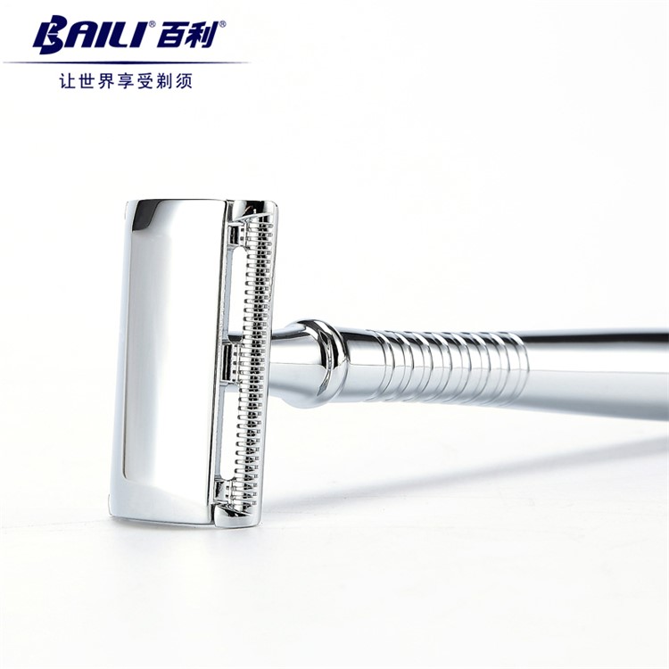 BAILI BD191 Classic Manual Shaver Double Edge Safety Razor with Long Handle-3