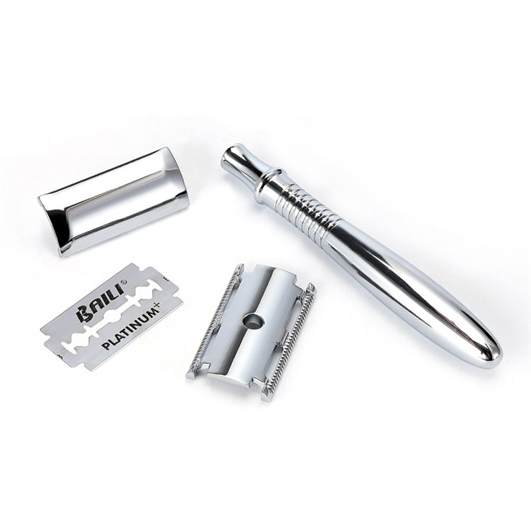 BAILI BD191 Classic Manual Shaver Double Edge Safety Razor with Long Handle-5