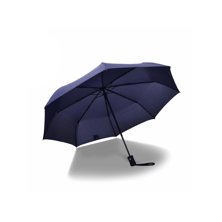 Lightweight One Button Automatic Folding Travel Umbrella for Men and Women - Dark Blue-1