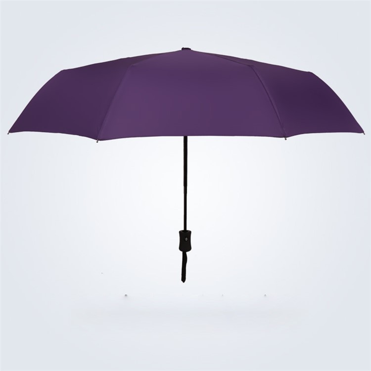 Travel Umbrella One Button Automatic Folding Compact Umbrella for Men and Women - Purple-3