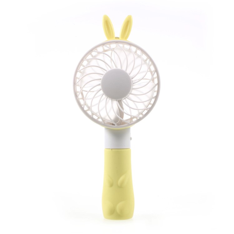 Ventilateur Portatif De Ventilateur De Mini USB De Forme Mignonne Avec 2 Vitesses Réglables - Jaune / Lapin-1
