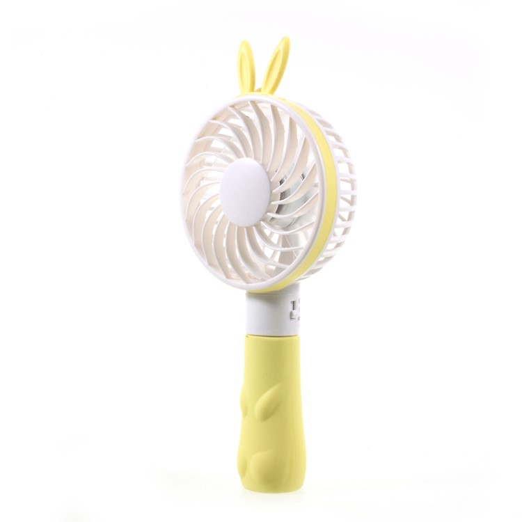 Ventilateur Portatif De Ventilateur De Mini USB De Forme Mignonne Avec 2 Vitesses Réglables - Jaune / Lapin-4