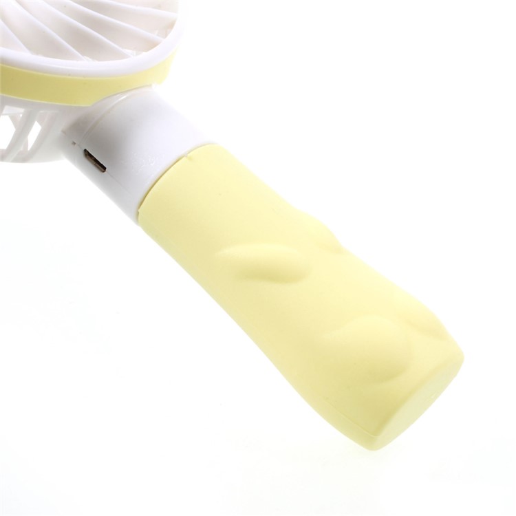 Ventilateur Portatif De Ventilateur De Mini USB De Forme Mignonne Avec 2 Vitesses Réglables - Jaune / Lapin-6