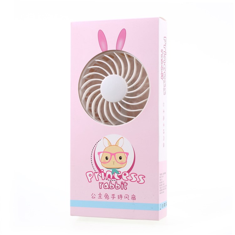 Ventilateur Portatif De Ventilateur De Mini USB De Forme Mignonne Avec 2 Vitesses Réglables - Jaune / Lapin-8
