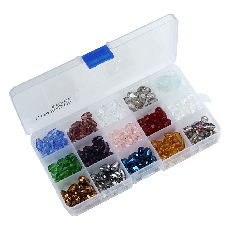 Water Drop Shaped Crystals DIY Bracelet Necklace Beads Set-2