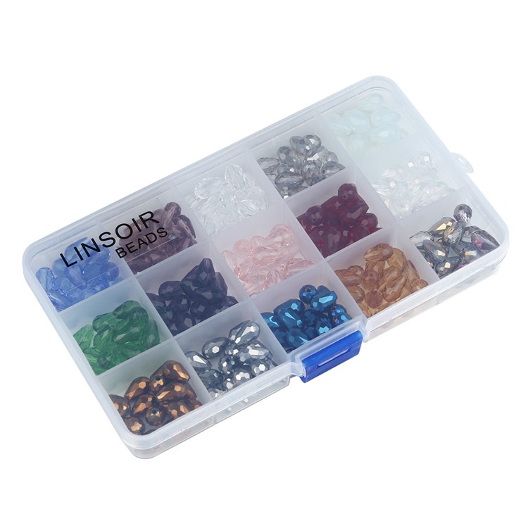 Water Drop Shaped Crystals DIY Bracelet Necklace Beads Set-6