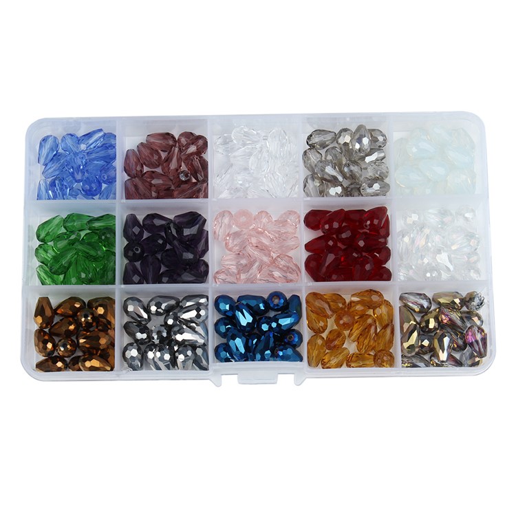 Water Drop Shaped Crystals DIY Bracelet Necklace Beads Set-7