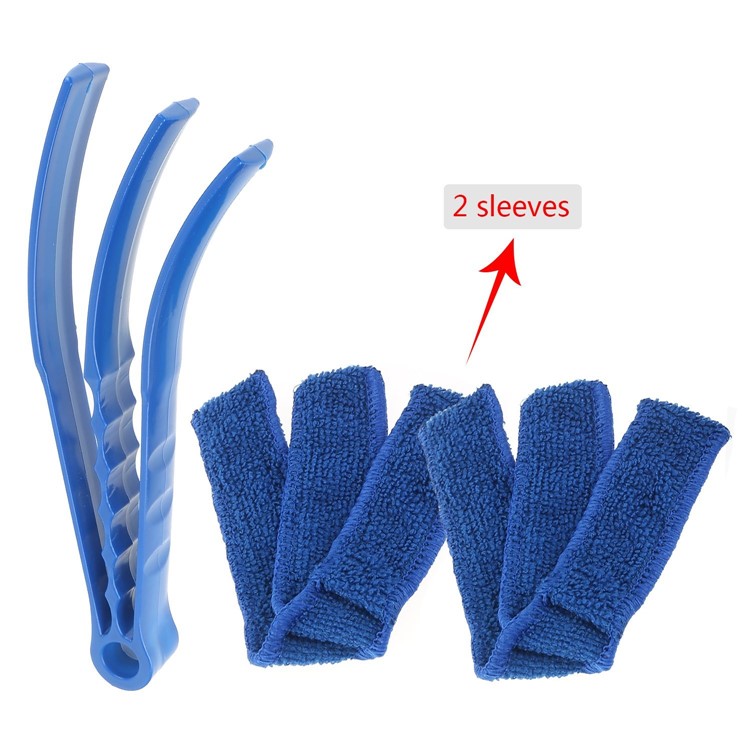 Window Blind Brush Dust Cleaner for Air Conditioner - Blue-4