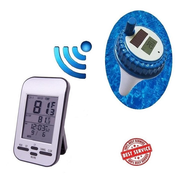 Floating Solar Rechargeable Wireless Pool Thermometer for Pool Spa Bathtub Fishpond (WT0224)-1