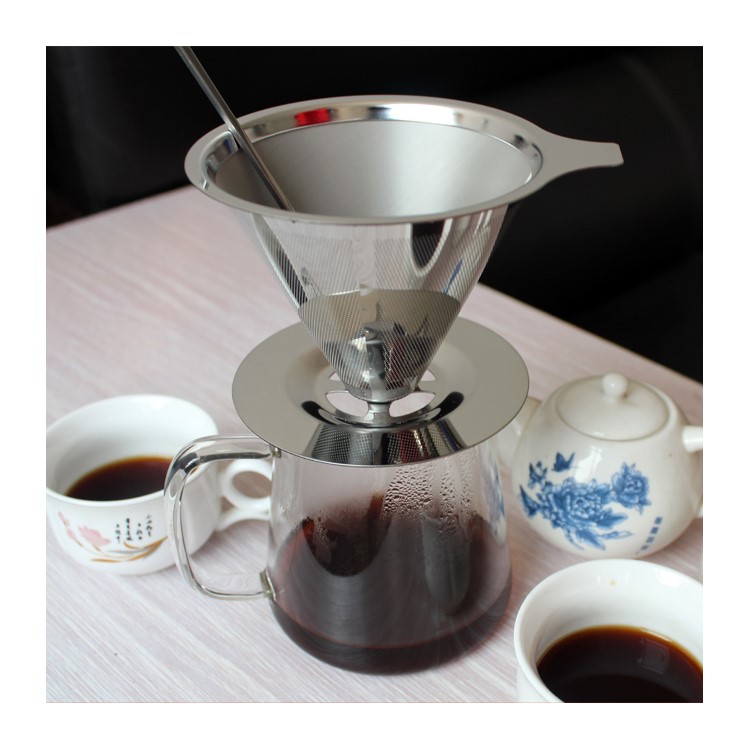 Stainless Steel Coffee Filter with Cup Stand, Diameter: 115mm-8