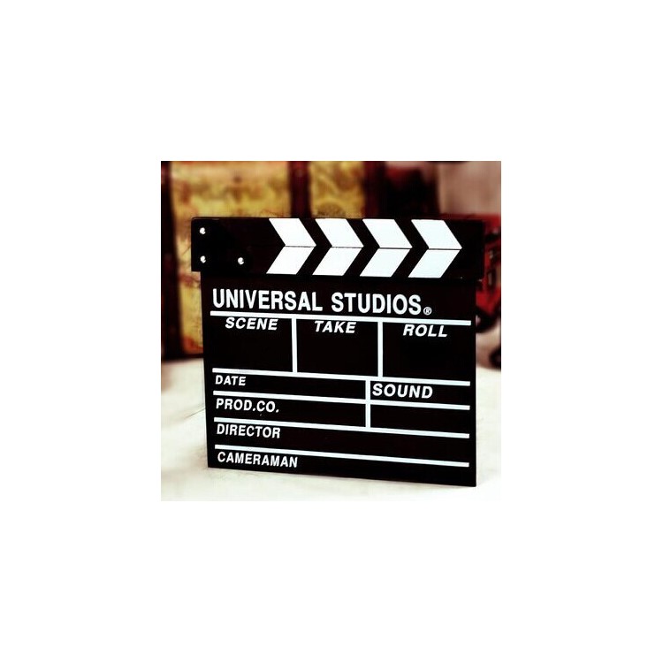 Wooden Director Film Movie Slateboard Clapper Board, Size: 30 x 27cm - Black-1