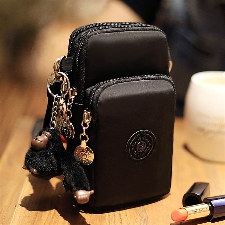 Bolso Del Hombro Del Bolso Impermeable De La Muñeca De Los Deportes Para El Teléfono Inteligente De 5.5 Pulgadas - Negro-2