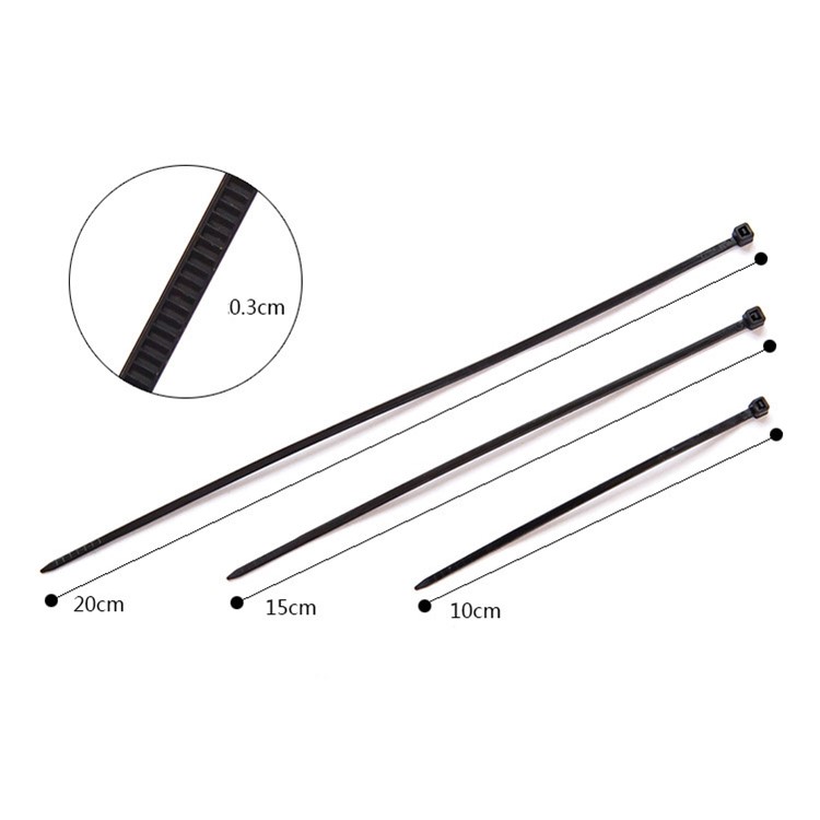 100Pcs/Lot 4-inch 2.5 x 100mm Self-locking Nylon Cable Wire Ties Fixing Zip - White-7