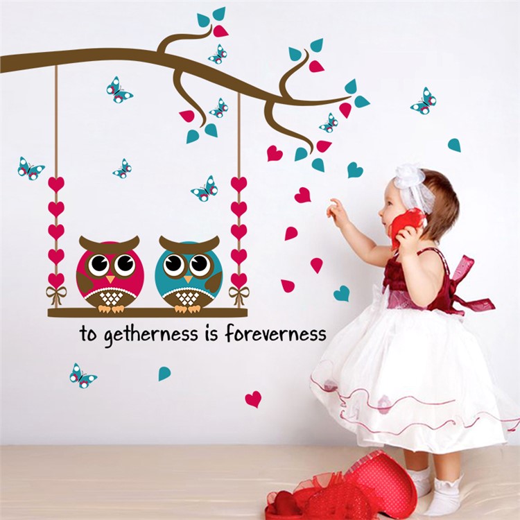 Owls Pattern Removable Home Decoration Sticker Bedroom Wall Decal Sticker, Size: 30 x 60cm-2