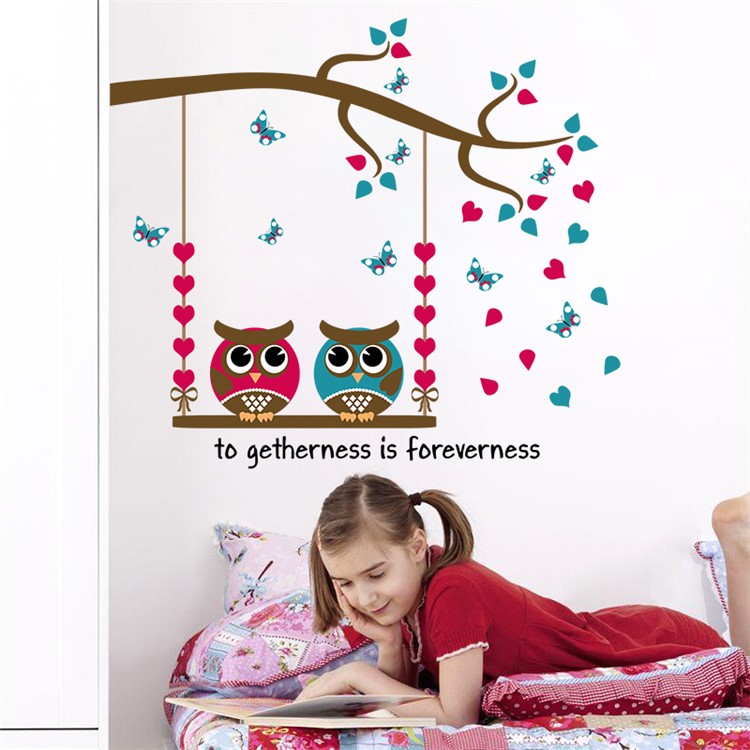 Owls Pattern Removable Home Decoration Sticker Bedroom Wall Decal Sticker, Size: 30 x 60cm-3