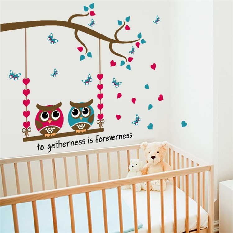 Owls Pattern Removable Home Decoration Sticker Bedroom Wall Decal Sticker, Size: 30 x 60cm-5