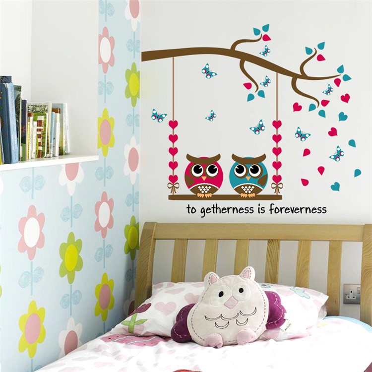 Owls Pattern Removable Home Decoration Sticker Bedroom Wall Decal Sticker, Size: 30 x 60cm-7