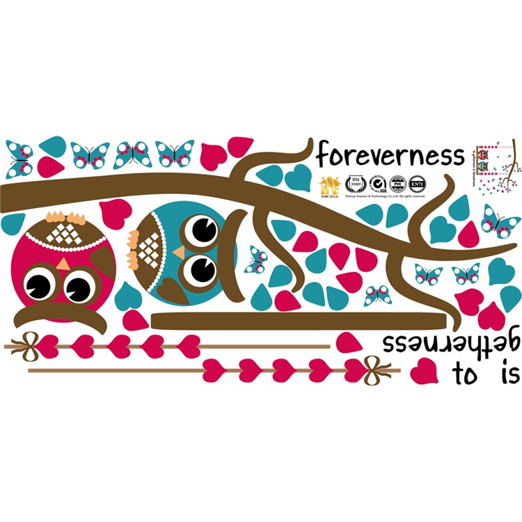 Owls Pattern Removable Home Decoration Sticker Bedroom Wall Decal Sticker, Size: 30 x 60cm-8
