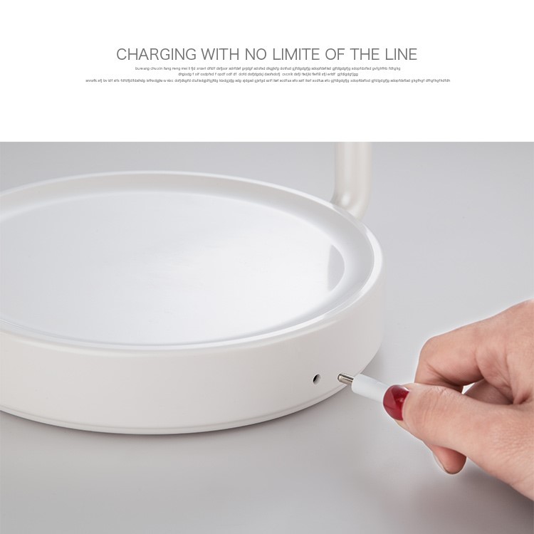 JOYROOM CY166 Rotary Cosmetic Mirror with Dimmable LED Table Lamp for Women - White-3