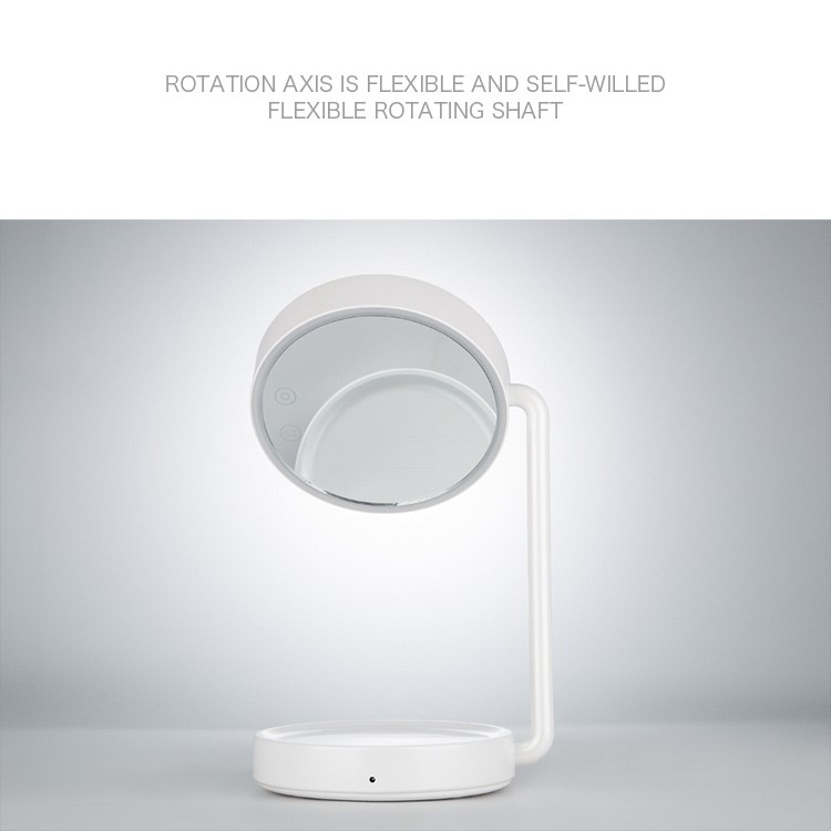 JOYROOM CY166 Rotary Cosmetic Mirror with Dimmable LED Table Lamp for Women - White-4