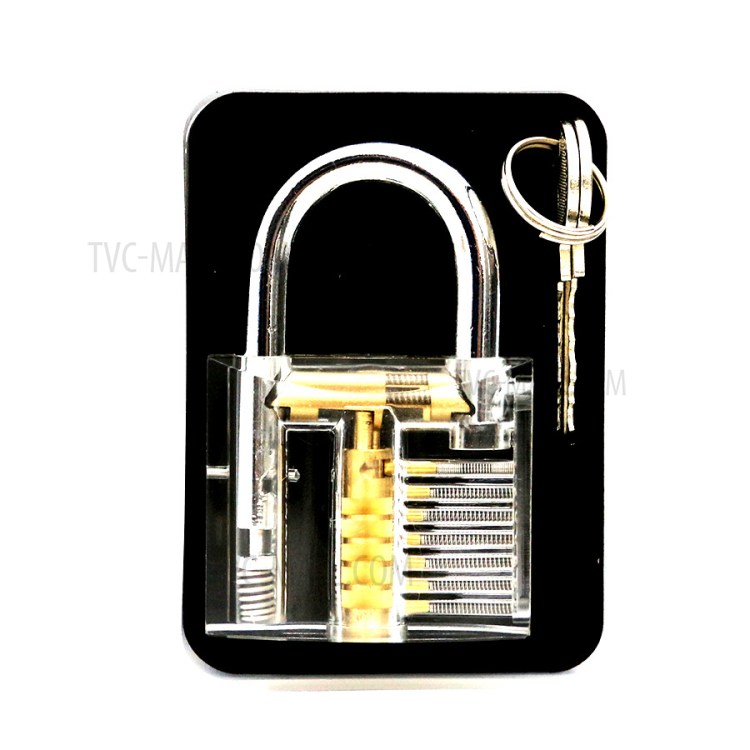 Professional Transparent Practice Lock Padlock Set for Locksmith Lock Beginners-7