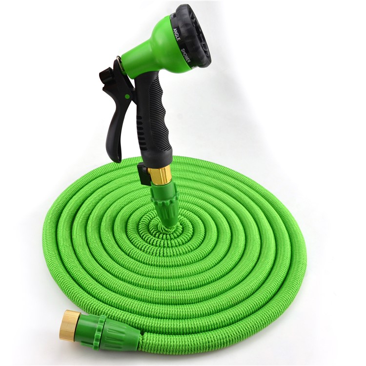 100FT 8 Watering Patterns Expandable Water Pipe with Spray Gun and Washer Nozzle - US Water Tap Connector-1