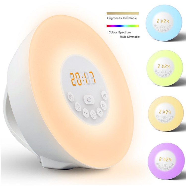 Bestselling Sunrise Simulation Wakeup LED Light Alarm Clock Bluetooth