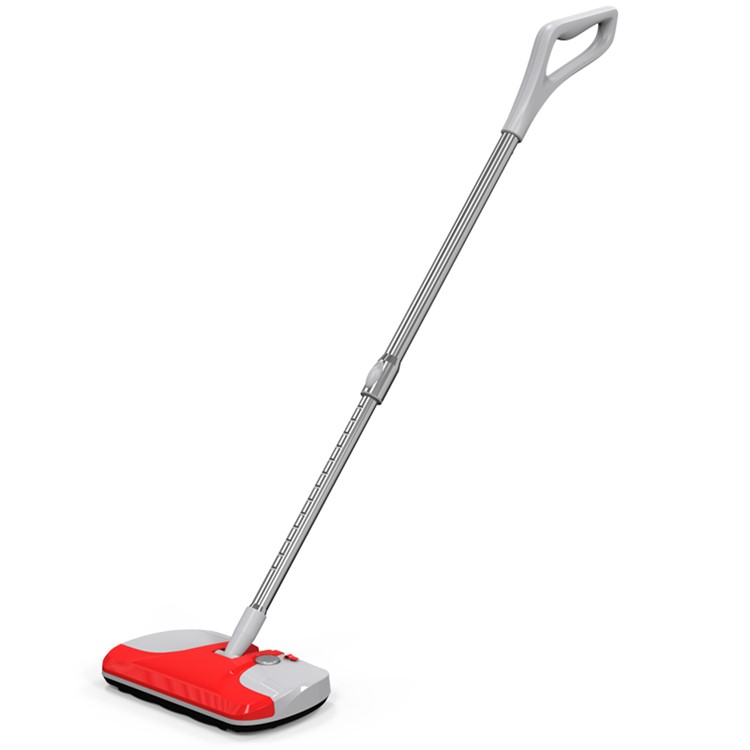 Household Hand Push Extendable Cordless Electric Sweeper Broom - Red / EU Plug-1