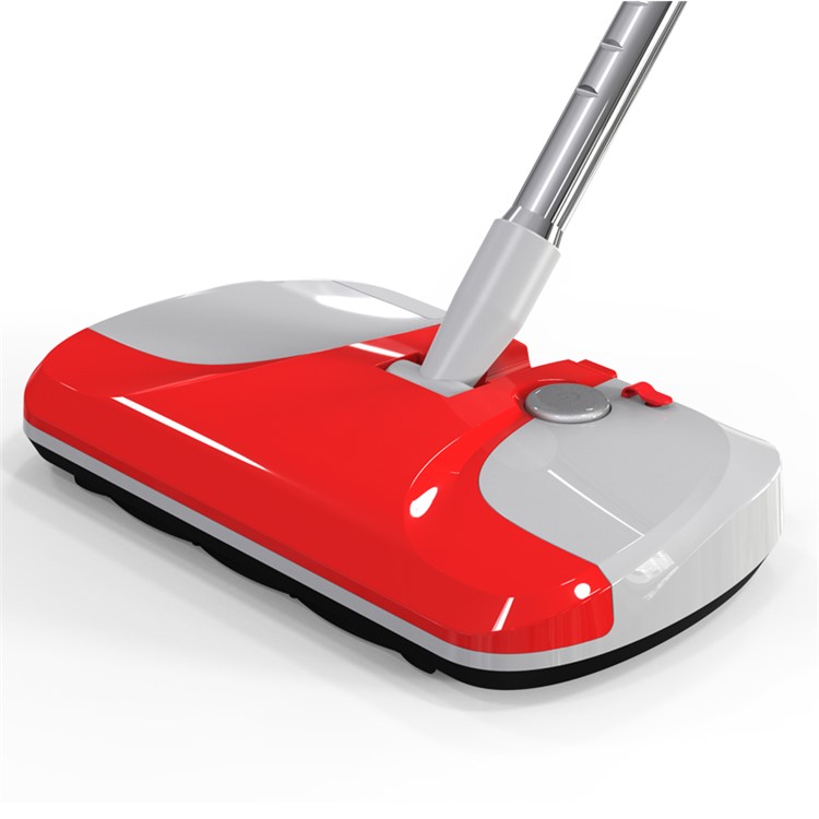 Household Hand Push Extendable Cordless Electric Sweeper Broom - Red / EU Plug-2
