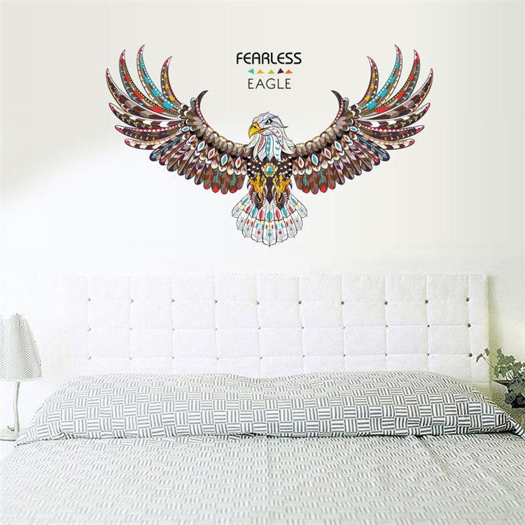 Colorized Eagle Removable Living Room Decal PVC Wall Stickers, Size: 60 x 90cm-8