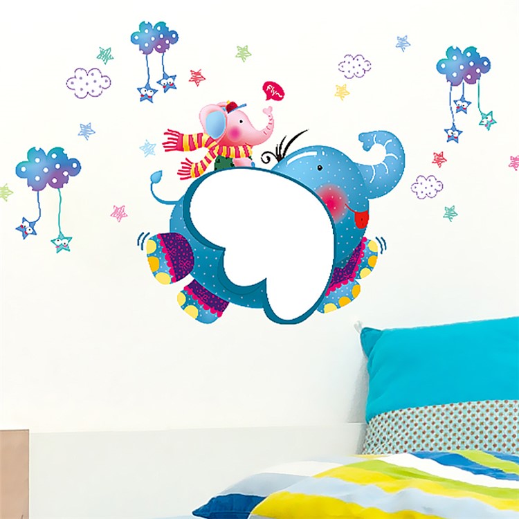 Cartoon Elephant Removable Living Room PVC Decal Wall Stickers, Size: 50 x 70cm-3
